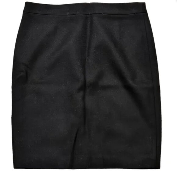 NEW J. Crew Black Pencil Skirt Super 120s Wool 10P Petite Style 03216 - Picture 2 of 3
